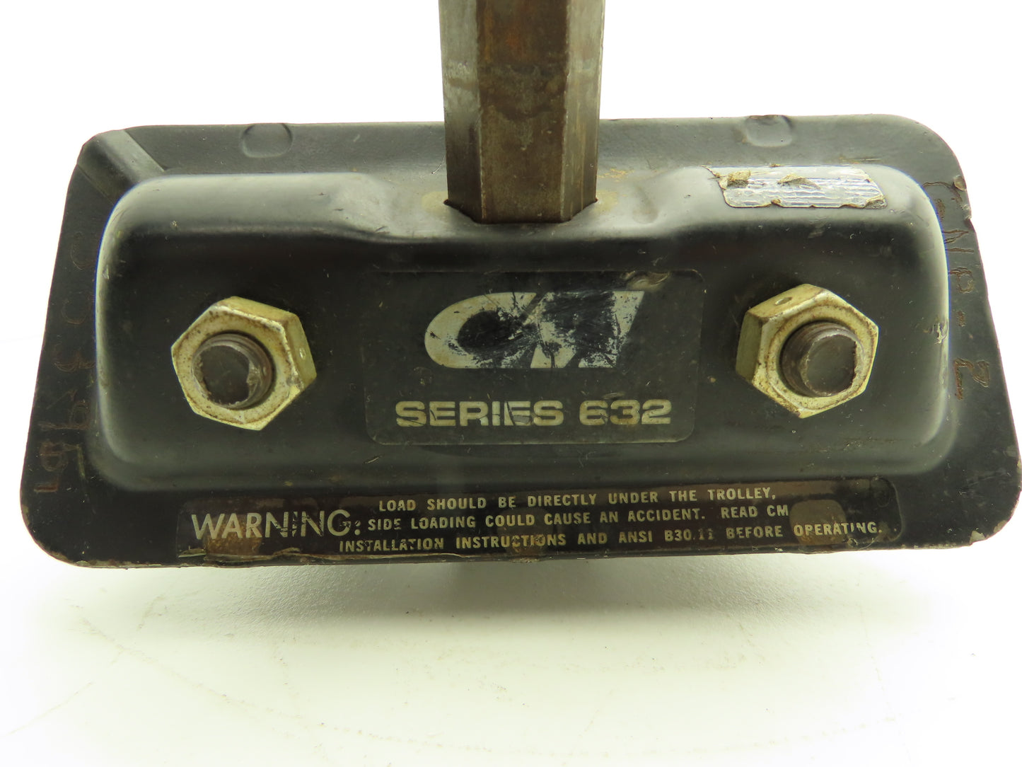 CM Series 632 1 Ton Manual Plain Push Trolley 2-5/8"-5-1/16" Flange