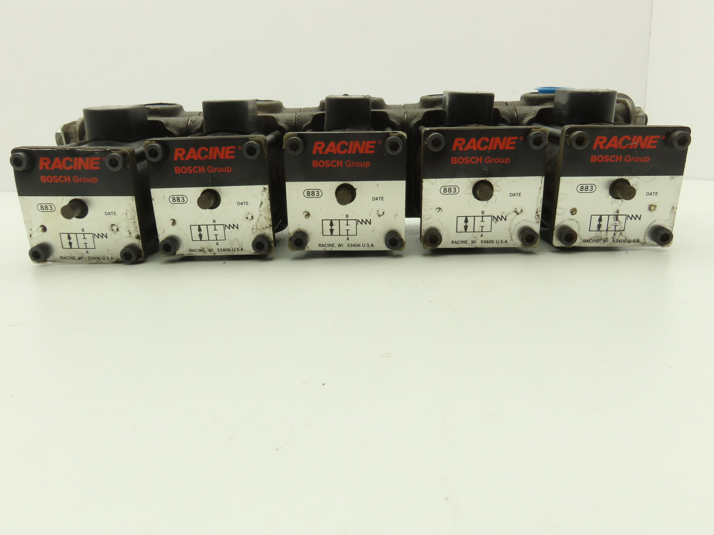 Racine 998785 Parker Hydraulic Solenoid Valve 5 Station 1/2" 12VDC Coil 493482