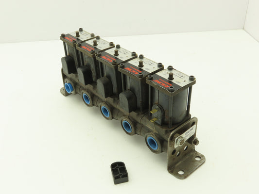 Racine 998785 Parker Hydraulic Solenoid Valve 5 Station 1/2" 12VDC Coil 493482