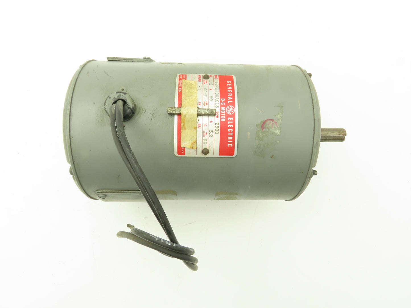 General Electric 5BPB48KAC13 DC Motor 1/2Hp 2500RPM 90VDC 5/8" Shaft
