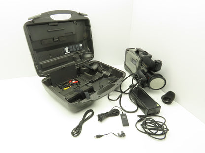 Panasonic AG-455 Camcorder Movie Camera S-VHS Reporter W/Hard Case Powered Up