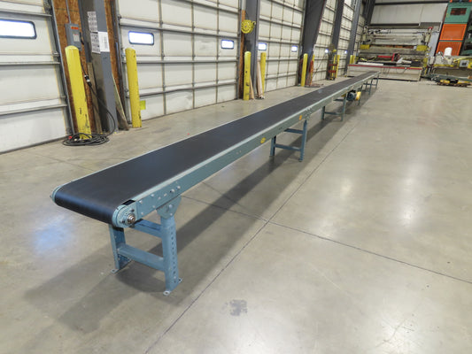 Hytrol 18"x 50' Slider Bed Conveyor 15.5" Belt 1Hp 3PH Center Drive 50FPM