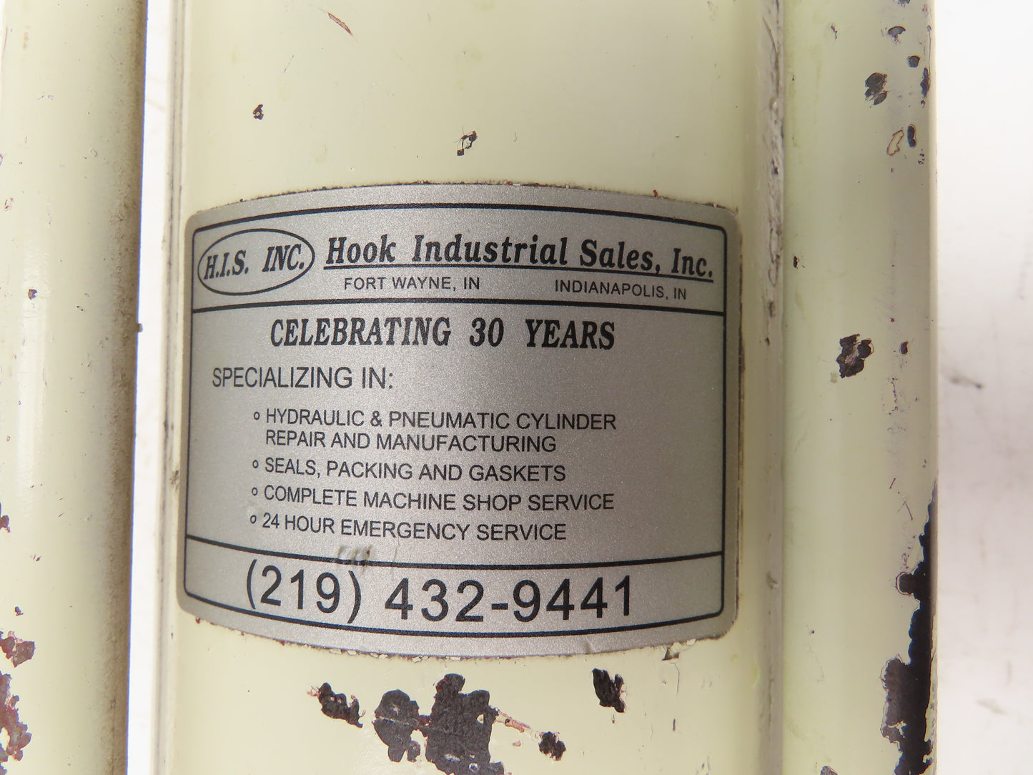 Parker Hannifin Hydraulic Cylinder 4" Bore 20" Stroke Flange Mount Extended Rod