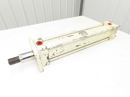 Parker Hannifin Hydraulic Cylinder 4" Bore 20" Stroke Flange Mount Extended Rod