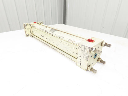 Parker Hannifin Hydraulic Cylinder 4" Bore 20" Stroke Flange Mount Extended Rod