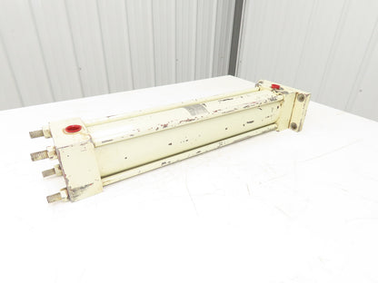 Parker Hannifin Hydraulic Cylinder 4" Bore 20" Stroke Flange Mount Extended Rod