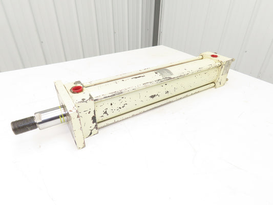 Parker Hannifin Hydraulic Cylinder 4" Bore 20" Stroke Flange Mount Extended Rod