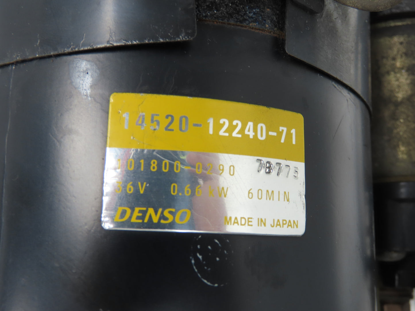 Denso 14520-12240-71 Hydraulic Pump Motor 36V Toyota 5FBE15 Electric Forklift