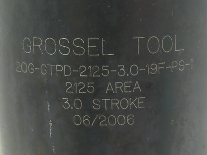 Grossel Tool Company Welding Machine Cylinder 3.0 Stroke 2125 Area