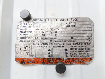 Toyota 14120-12181-71 Forklift Left Front Drive Axle & Motor 5-Lug Off 5FBE15