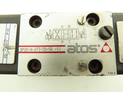 Atos DPZO-A-273-D5/S6/11 Proportional Directional Valve  *Needs Coil Replaced*