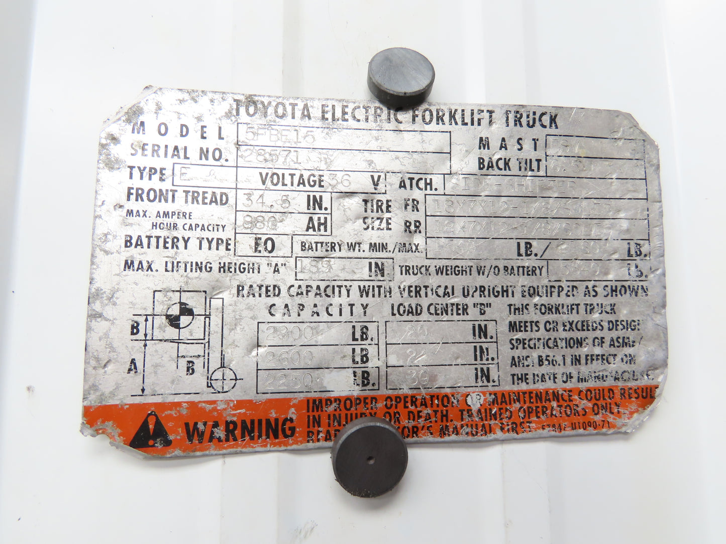 Toyota 24340-12230-71 Forklift Motor Contactor Control Assembly From 5FBE15