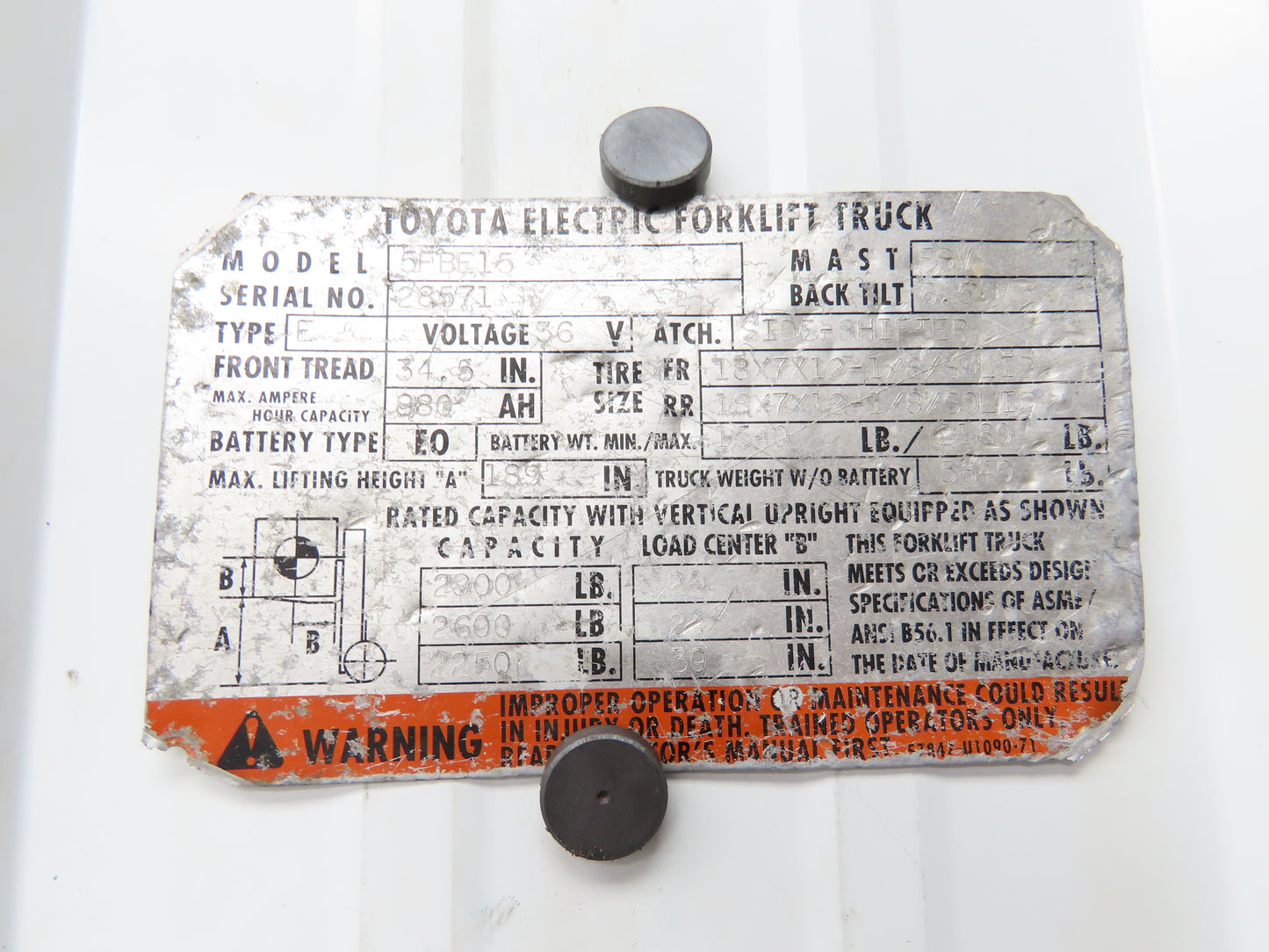 Toyota 33540-12240-71 Electric Forklift Directional Selector Switch From 5FBE15