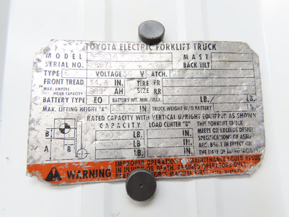 Toyota Electric Forklift Four Lever Control Lift Tilt Shift & Positioner 5FBE15