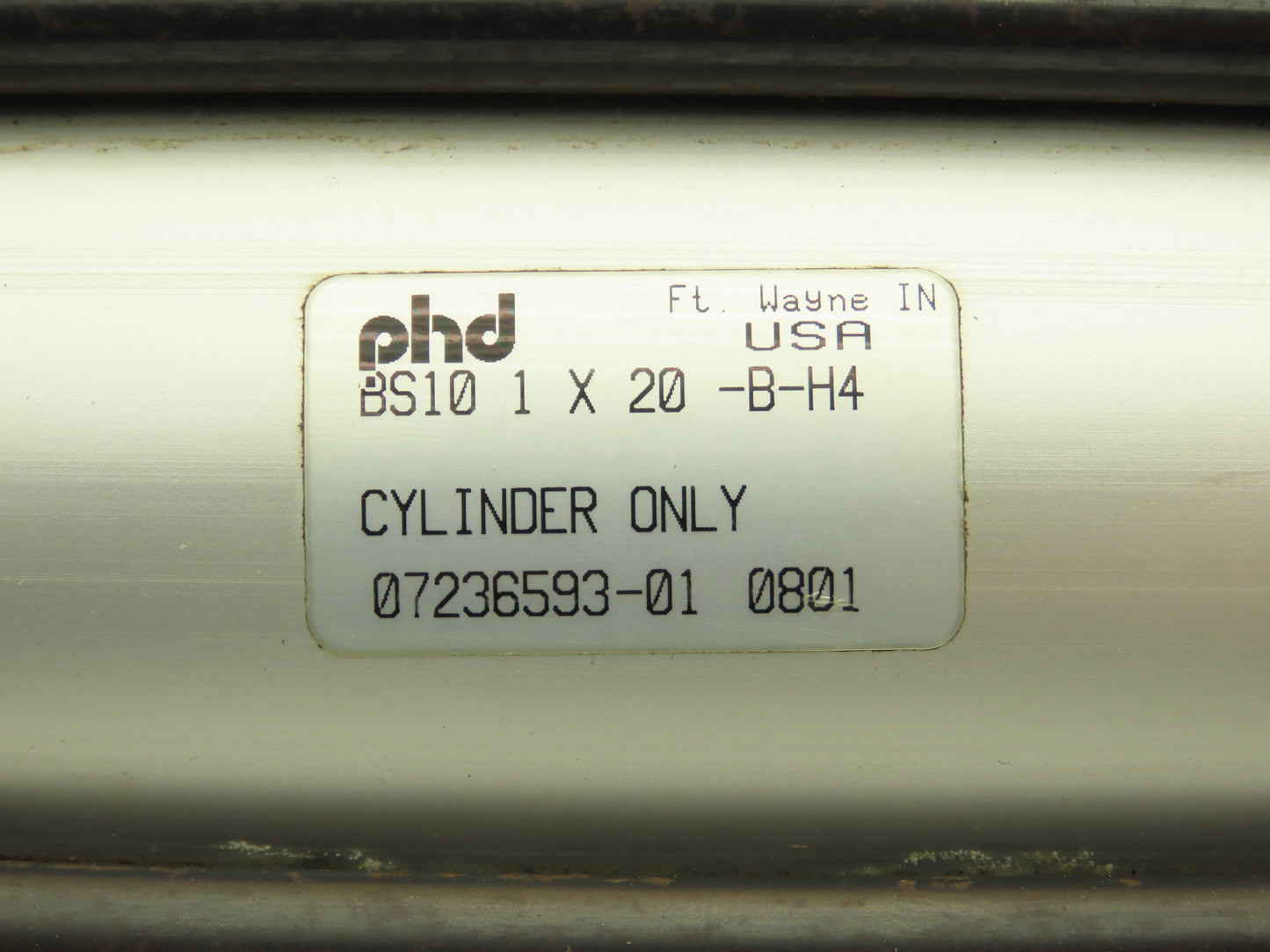 PHD BS10 1 X 20 -B-H4 Pneumatic Air Cylinder 1-3/8" Bore 9" Stroke Side Lug