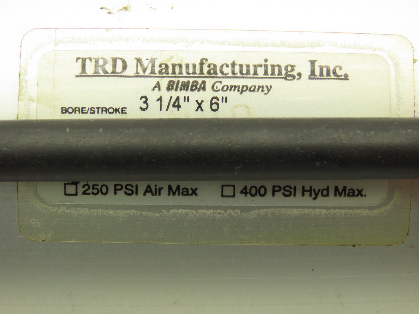 TRD Bimba Pneumatic Air Cylinder 3-1/4" Bore 6" Stroke 250 PSI