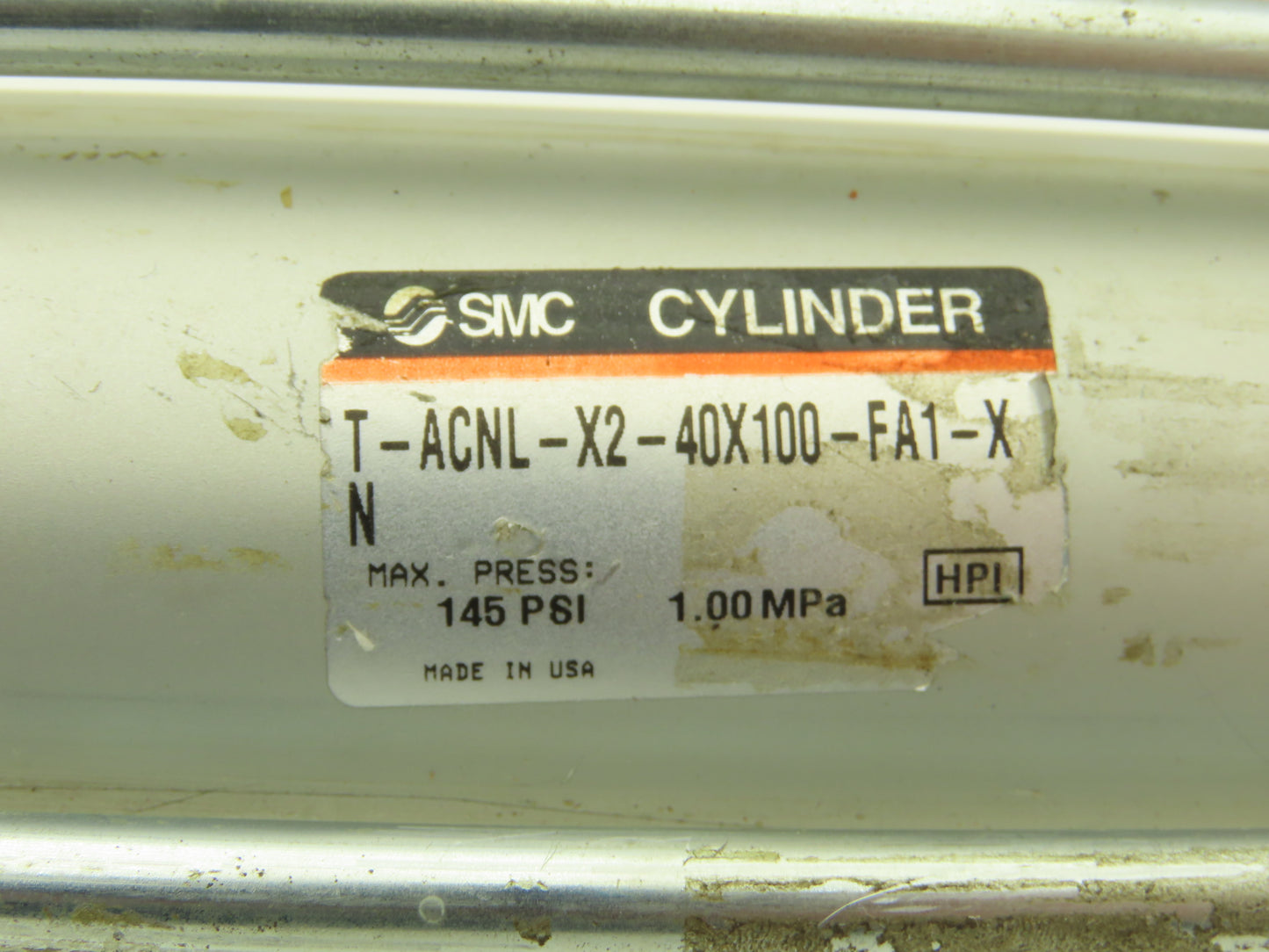 SMC T-ACNL-X2-40X100-FA1-XN Pneumatic Air Cylinder 40mm Bore 100mm Stroke 145psi