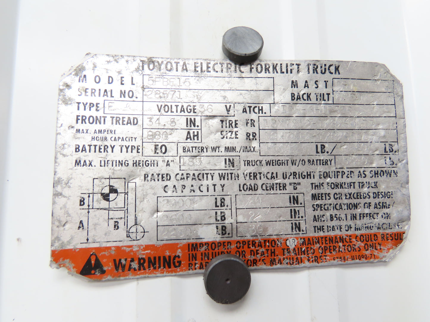 Sumitomo Eaton UBS080A06Z2D Forklift Hydraulic Power Steering Pump Toyota 5FBE15