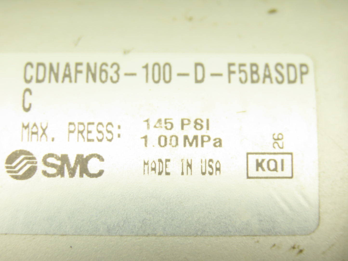 SMC CDNAFN63-100-D Pneumatic Air Locking Rod Cylinder 63mm Bore 100mm Stroke