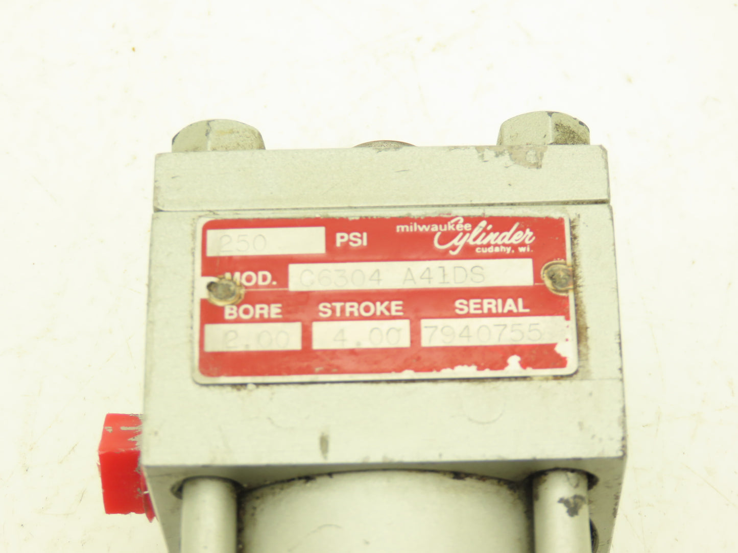 Miller Fluid Power C6304 A41DS Pneumatic Cylinder 2" Bore 4" Stroke Double End
