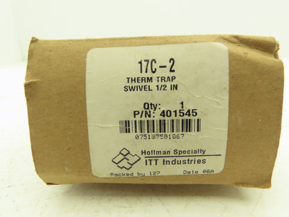 ITT Hoffman 17C-2 Thermostatic Steam Trap 1/2"NPT Brass Angle