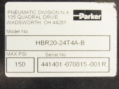 Parker HBR20-24T4A-B Pneumatic Actuator Guided Cylinder Slide 2"x 24" Stroke
