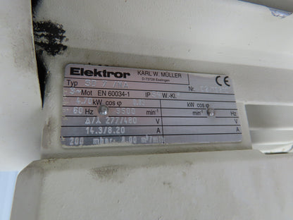 Elektror SD7/NA Regenerative Blower Vacuum Pump 4.7kW 277/480V 3PH