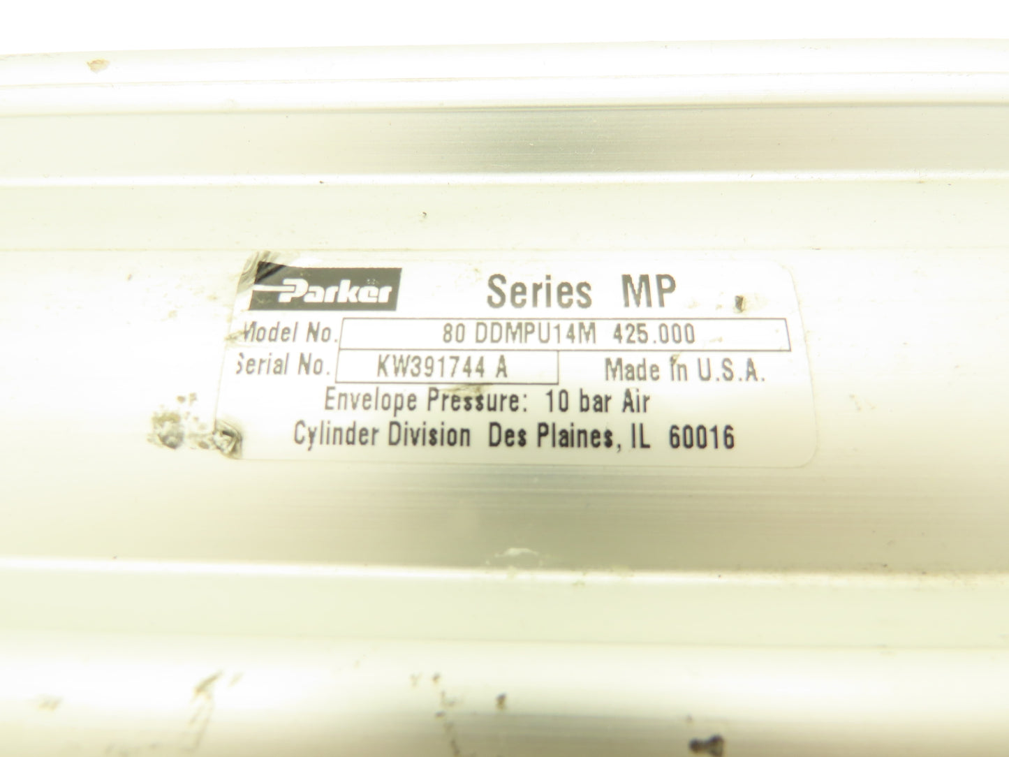 Parker DDMPU14M Pneumatic Air Cylinder 80mm Bore 425mm Stroke 145psi