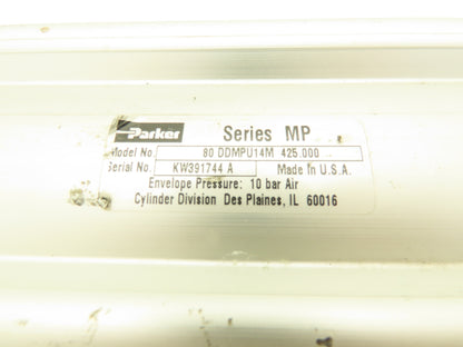 Parker DDMPU14M Pneumatic Air Cylinder 80mm Bore 425mm Stroke 145psi