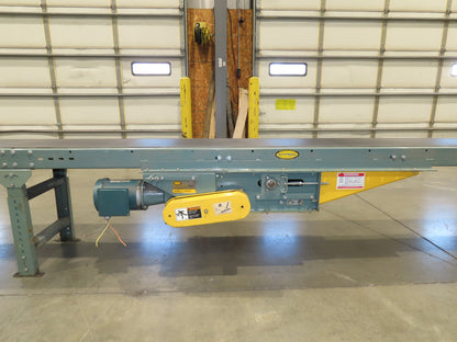 Hytrol 18"x 60' 10" Slider Bed Conveyor 15.5" Belt 1/2Hp 3PH Center Drive 100FPM
