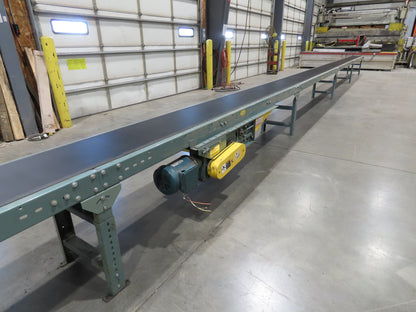 Hytrol 18"x 60' 10" Slider Bed Conveyor 15.5" Belt 1/2Hp 3PH Center Drive 100FPM