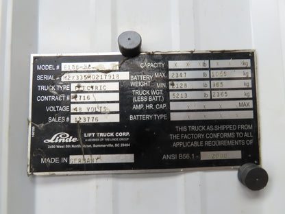 Linde 000.946.07.63 Electric Forklift LCD Guage Dash Display Module Off E18C-02
