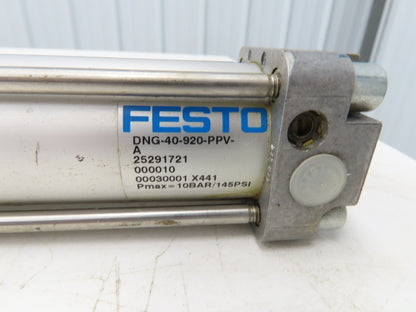 Festo DNG-40-920-PPV-A Air Cylinder Double Acting 40mm Bore 920mm Stroke 145PSI