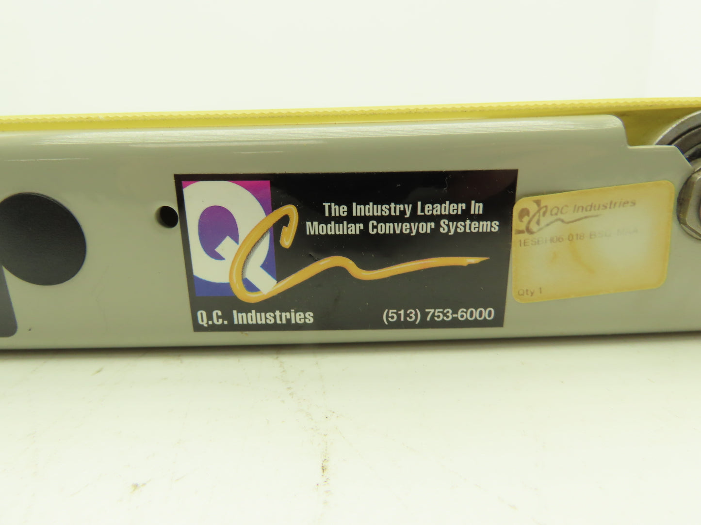 QC Industries 1ESBH06-018-BSQ-MAA 6" x 17.5" Low Profile Belt Conveyor No Drive