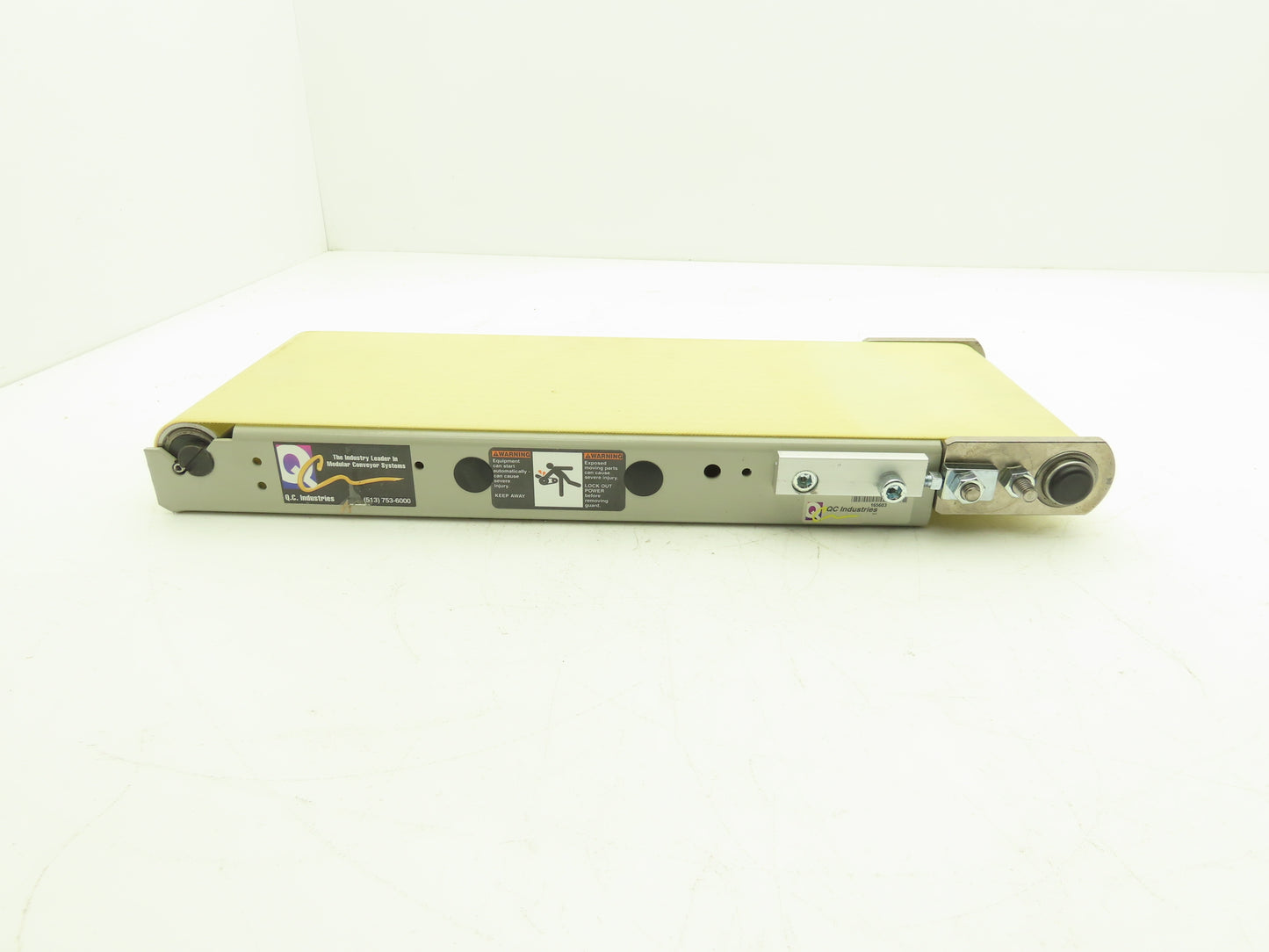 QC Industries 1ESBH06-018-BSQ-MAA 6" x 17.5" Low Profile Belt Conveyor No Drive