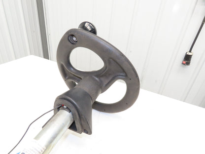 Linde 3355421001 Forklift Steering Wheel & Column W/Horn Removed From E18C-02
