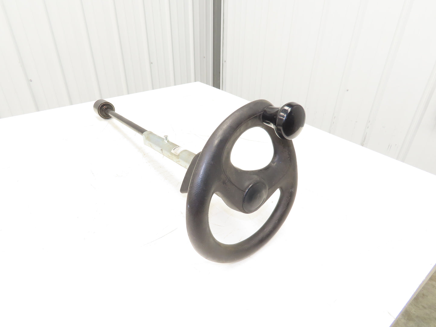 Linde 3355421001 Forklift Steering Wheel & Column W/Horn Removed From E18C-02