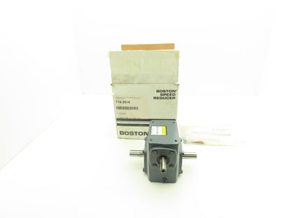 Boston Gear 718-20-H Worm Gearbox 20:1 Reducer 1Hp 88rpm Dual Shaft Output