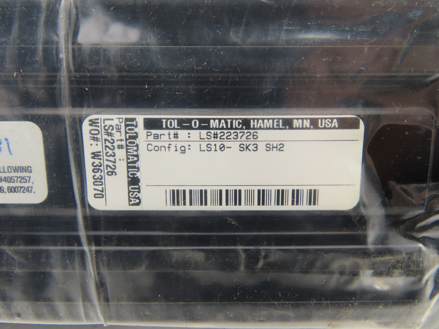 Tolomatic LS10-SK3 SH2 Pneumatic Linear Slide Rodless Cylinder 3" Stroke
