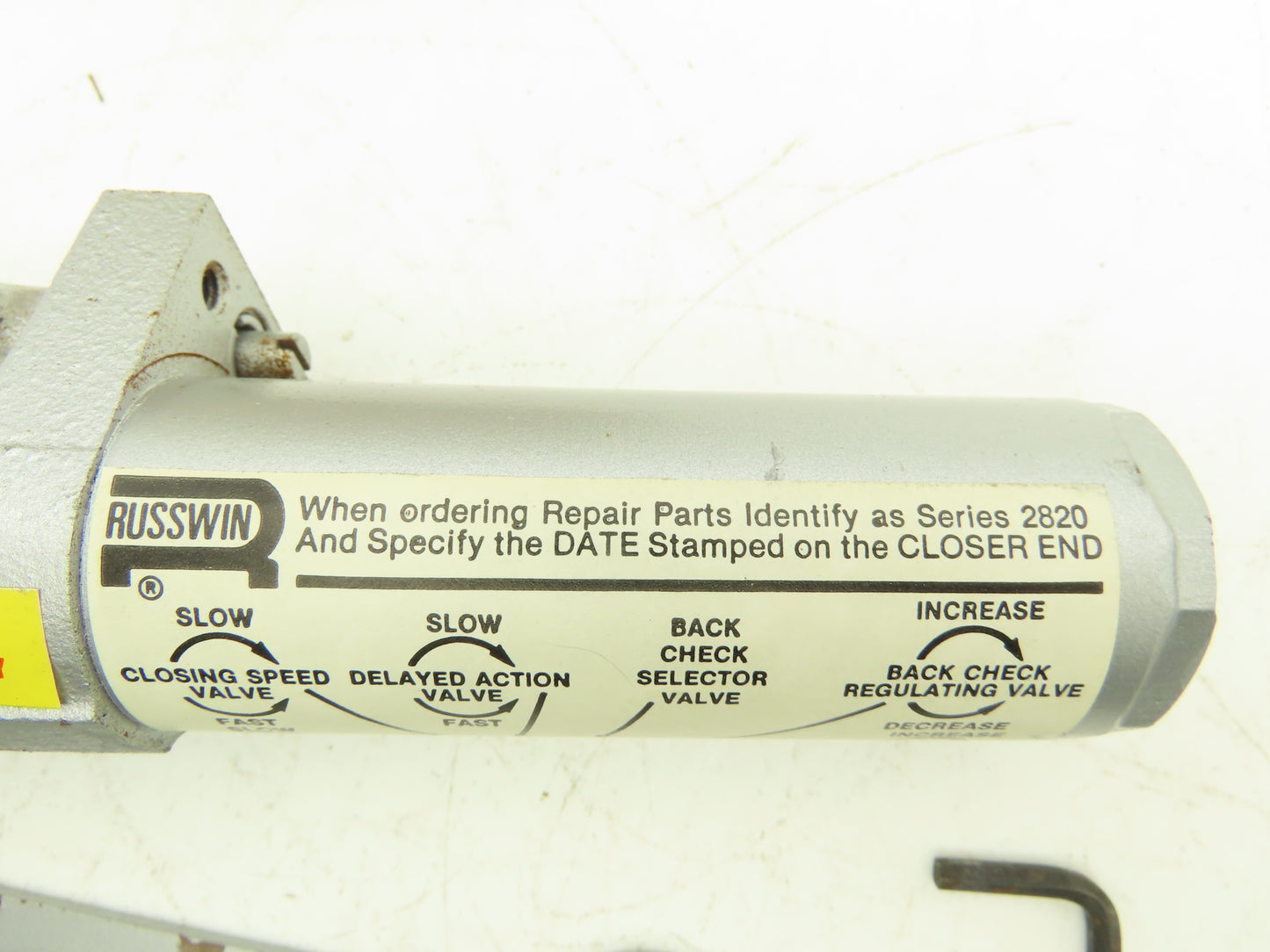 Russwin S2820 Automatic Door Closer w/Cover Adjustable Arm Aluminum Color