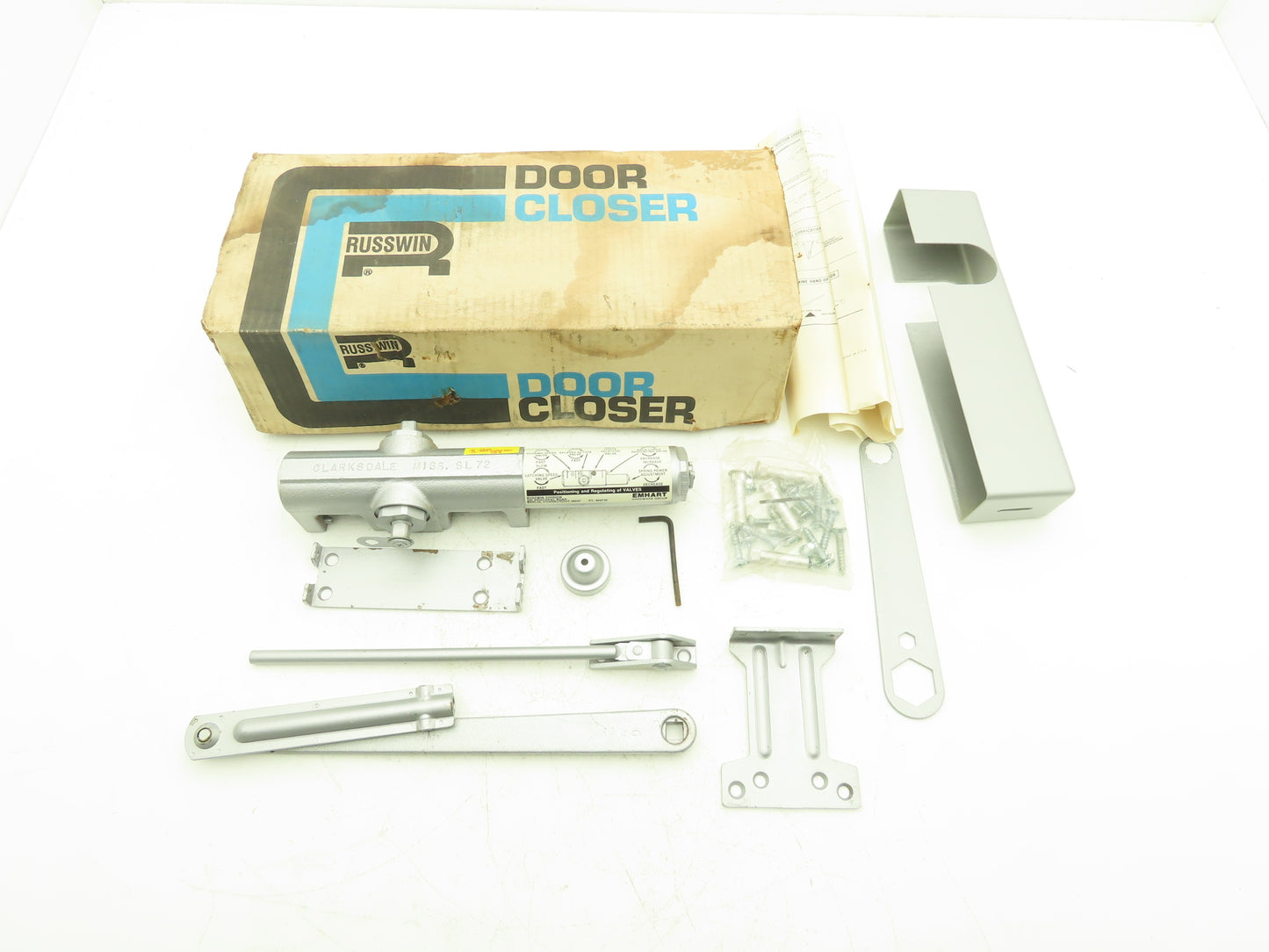 Russwin S2820 Automatic Door Closer w/Cover Adjustable Arm Aluminum Color