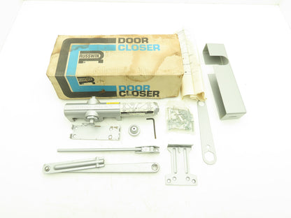 Russwin S2820 Automatic Door Closer w/Cover Adjustable Arm Aluminum Color