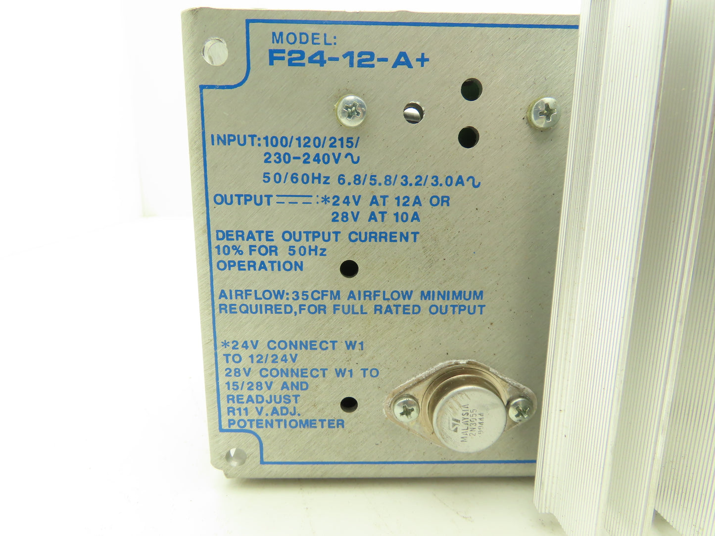 Condor F24-12-A+ Power Supply 120/240VAC Input 24VDC Output