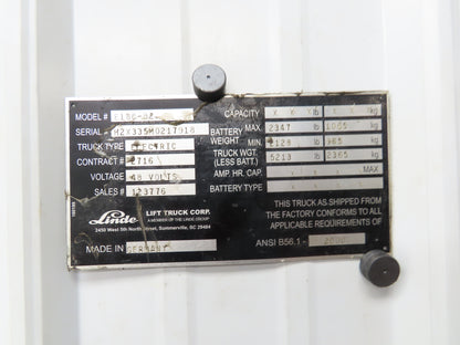 Linde GP1161479 Forklift Hydraulic Pump Motor 48VDC Removed From E18C-02