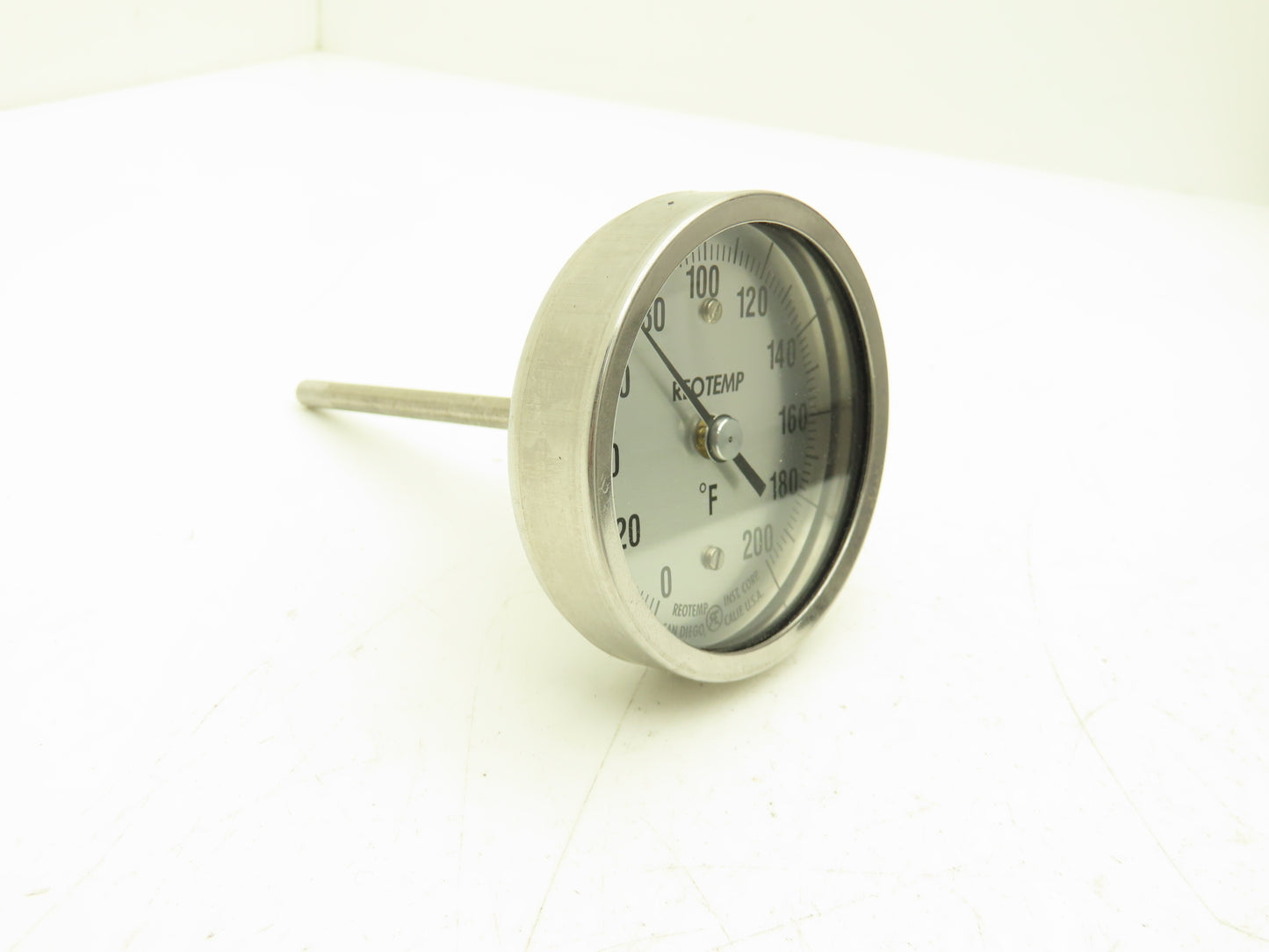 Reotemp AA/04/04/F43 Thermometer 4" Stem 1/4" NPT 3" Back 0-200° F Lot of 6