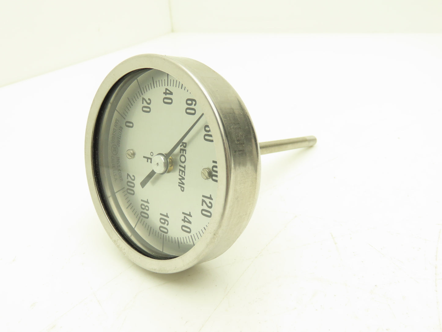 Reotemp AA/04/04/F43 Thermometer 4" Stem 1/4" NPT 3" Back 0-200° F Lot of 6