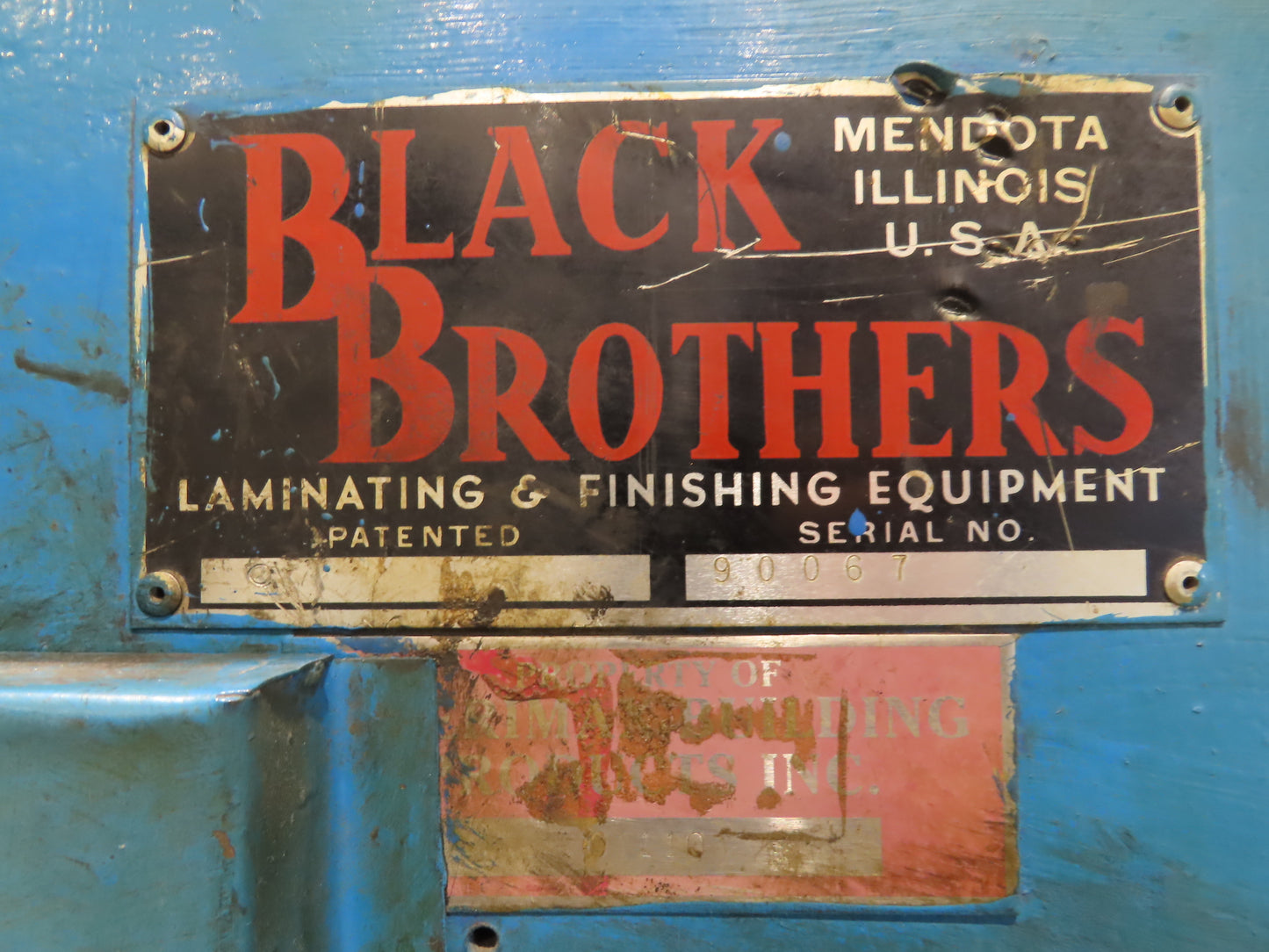 Black Bros 2-Roll Laminator Fiberglass Sheet Press 9' 2"W Rollers 5Hp 3PH