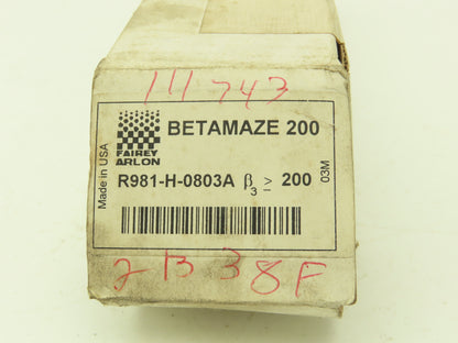 Fairey Arlon R981-H-0803A Hydraulic Fluid Filter Betamaze 200
