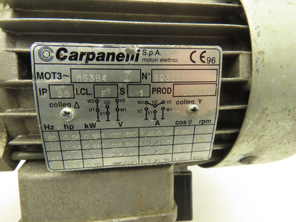Carpanelli M63B4 AC Motor 0.22kW 1660RPM 220/308/440V 3Ph 63 Frame