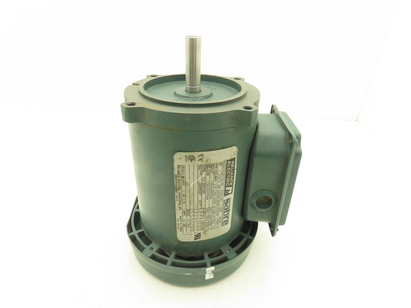 Reliance Electric P56H7641 AC Motor 1Hp 1700 RPM 208-230/460V 3PH 56C TEFC Sabre